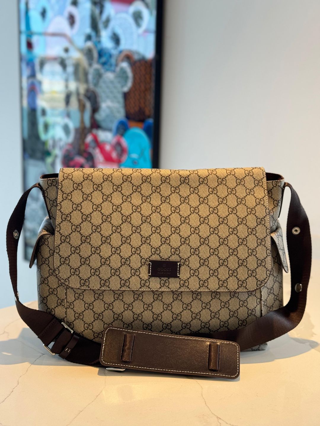 GUCCI GG plus diaper bag 