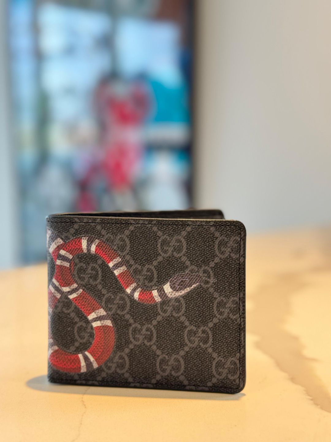 GUCCI KINGSNAKE PRINT GG SUPREME WALLET