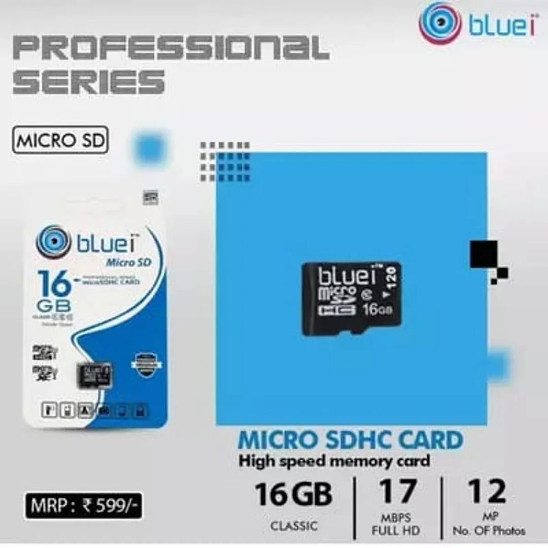 Bluei 16 GB Memory Card (With 6 + 3 Months Warranty)