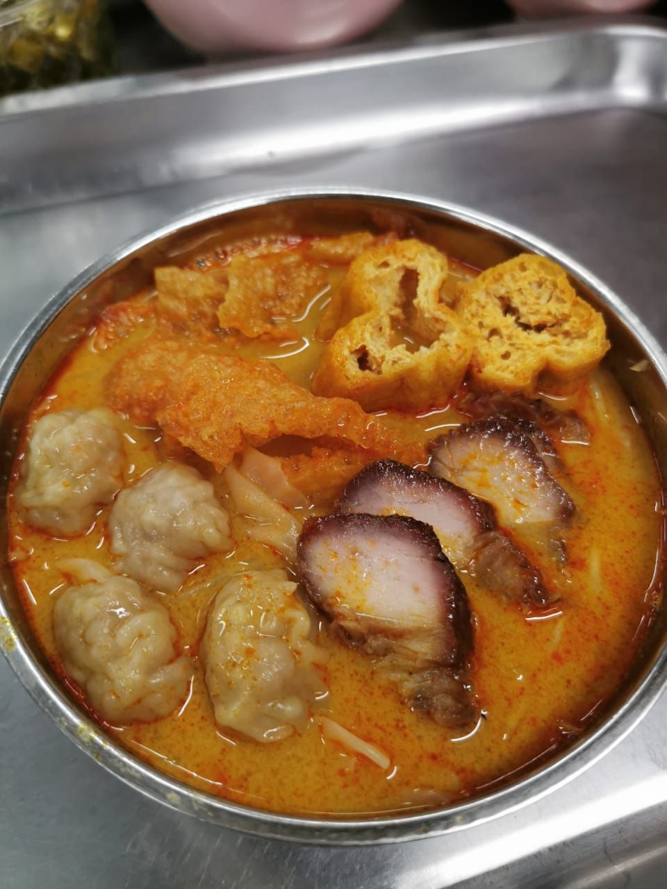 咖哩叉烧云吞面 Curry Mee (Char siew & Wantan)