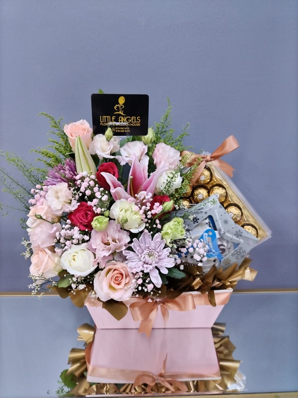 Flowers and Ferrero Box