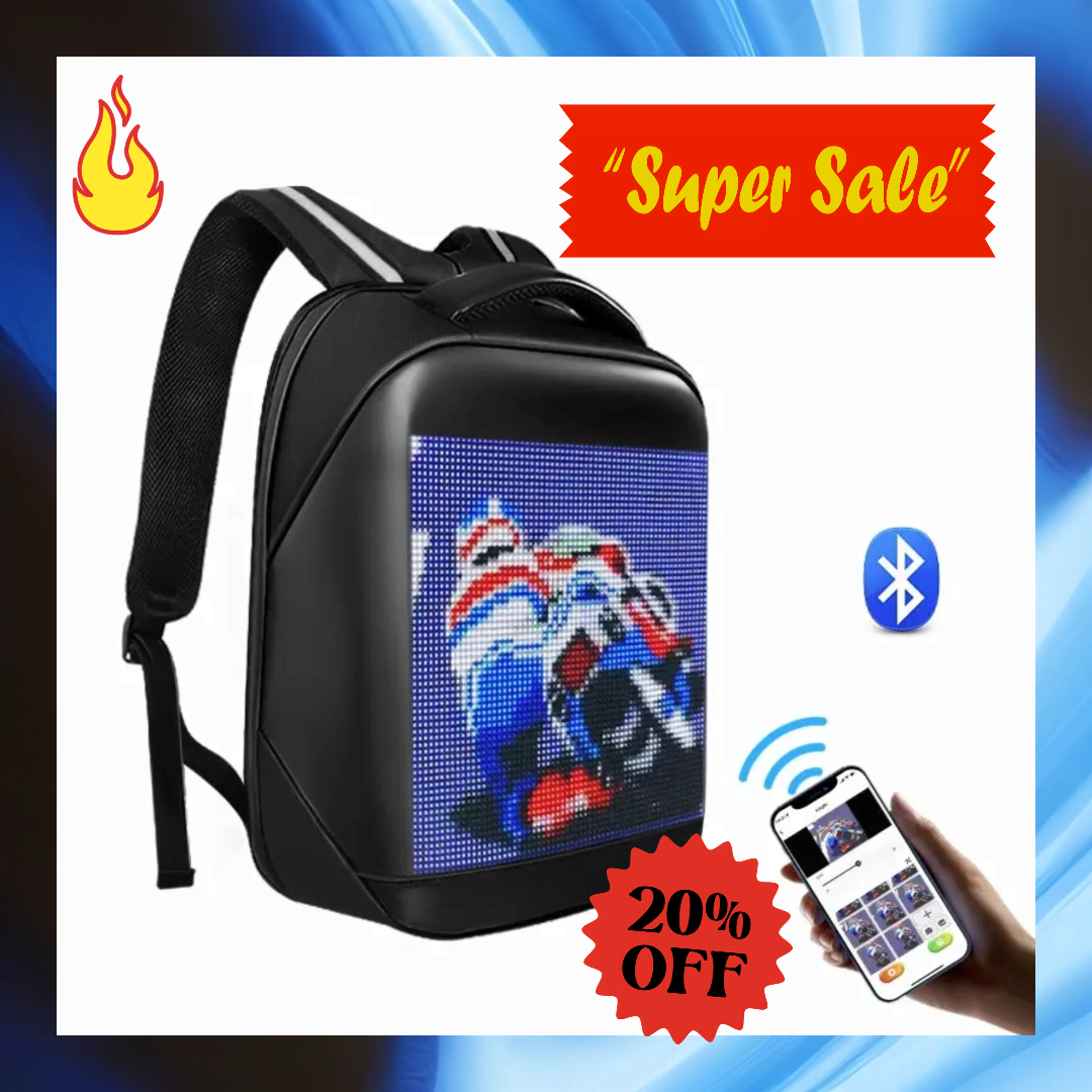 Modern Backpack With LED Sensor