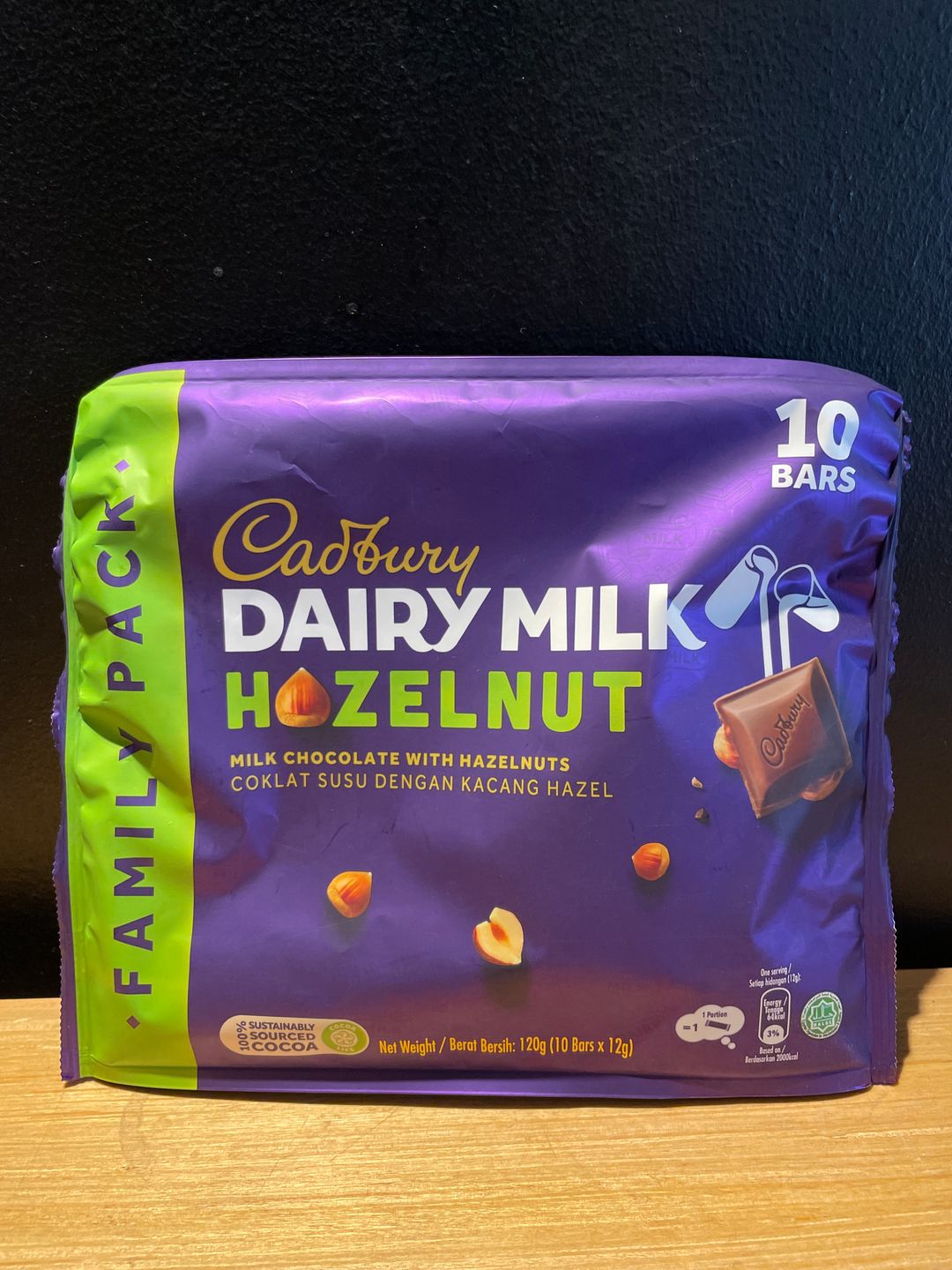 Cadbury Dairy Milk Hazelnut Family Pack 120g