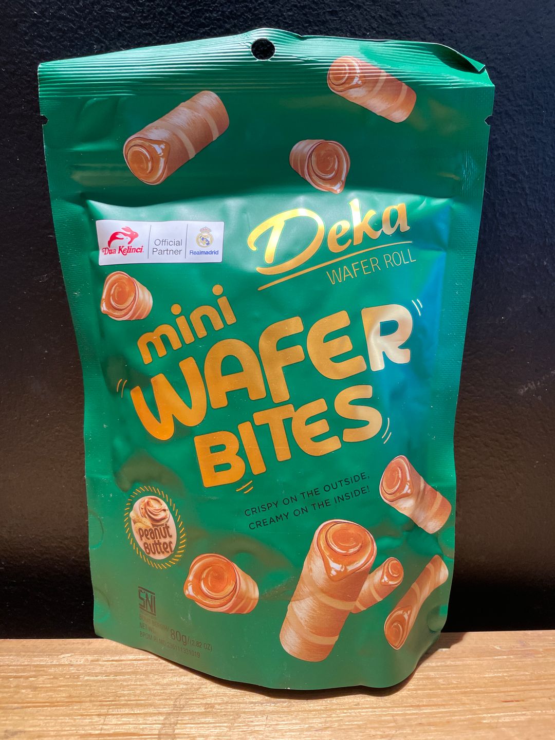 Deka Wafer Roll Mini Wafer Bites Peanut Butter Flavor 80g