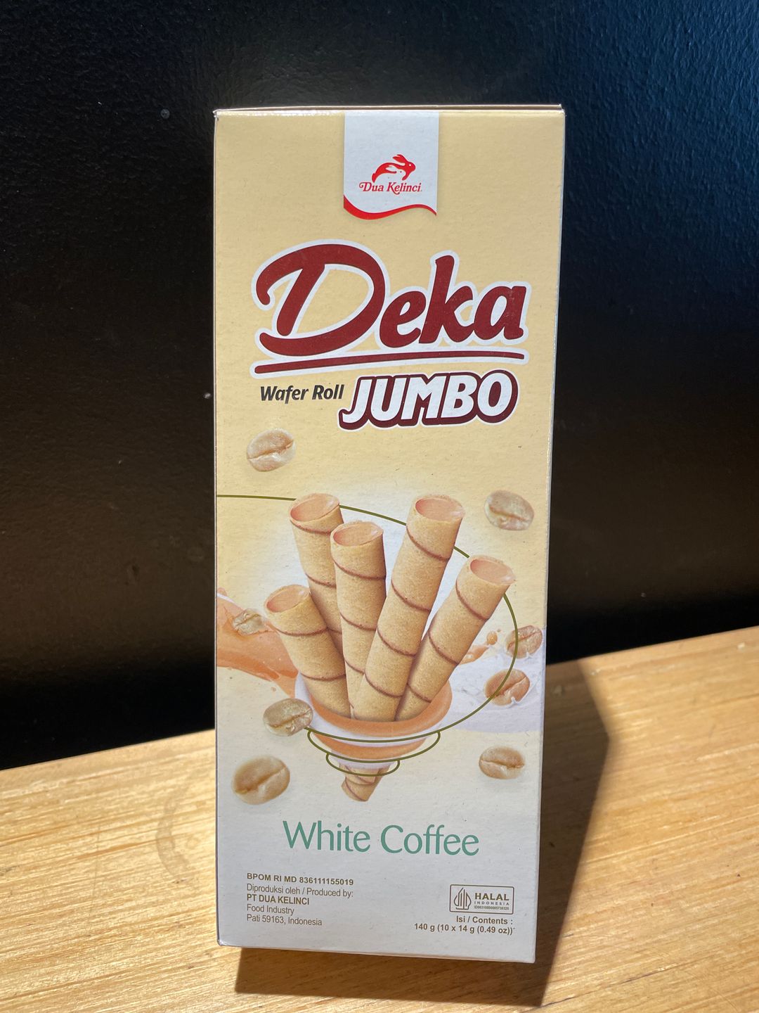 Deka Wafer Roll Jumbo White Coffee 140g