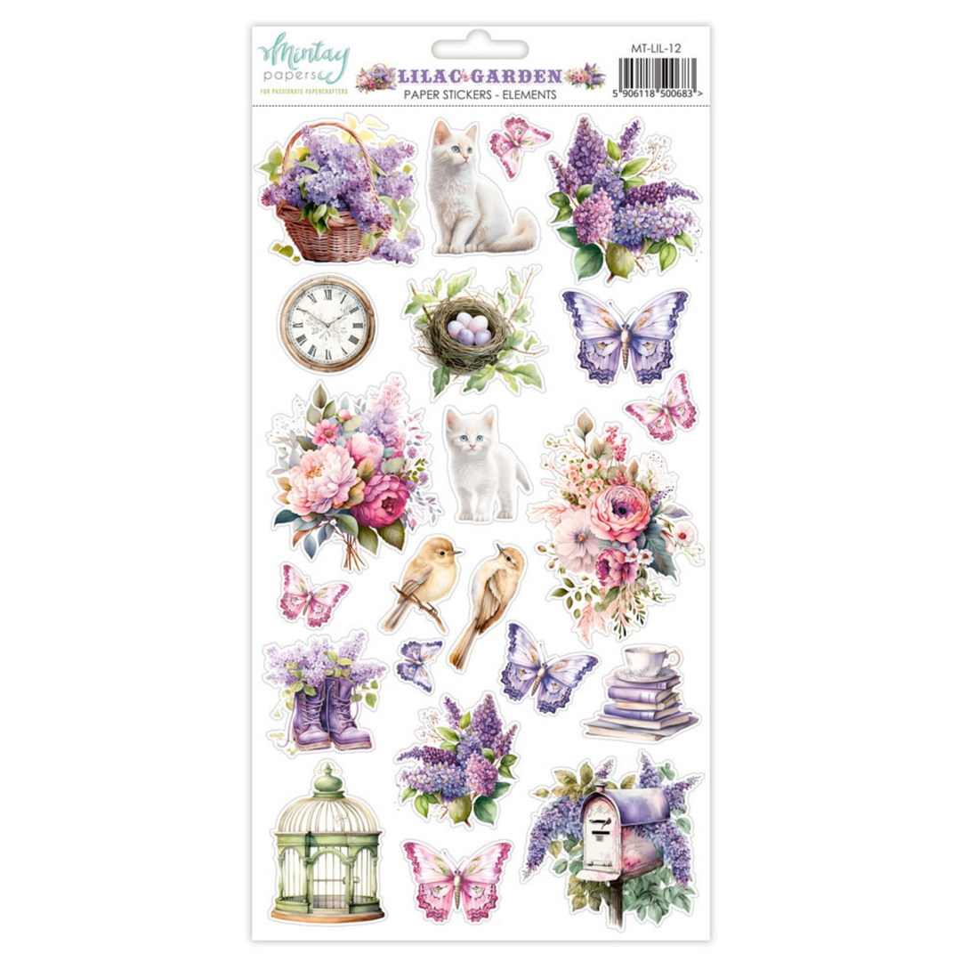 Mintay Lilac Garden Stickers