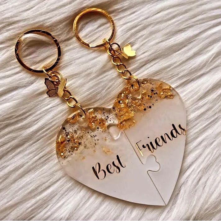 Heart Puzzle Keychain 