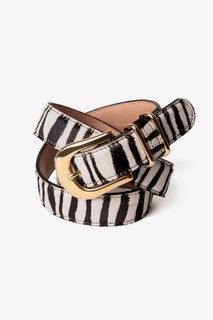 Zebra Leather Belt