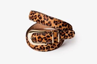 Leopard Leather Belt