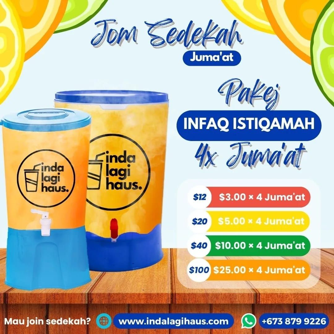 Pakej Infaq Istiqamah $12.00 [$3.00 x 4 kali Juma'at]