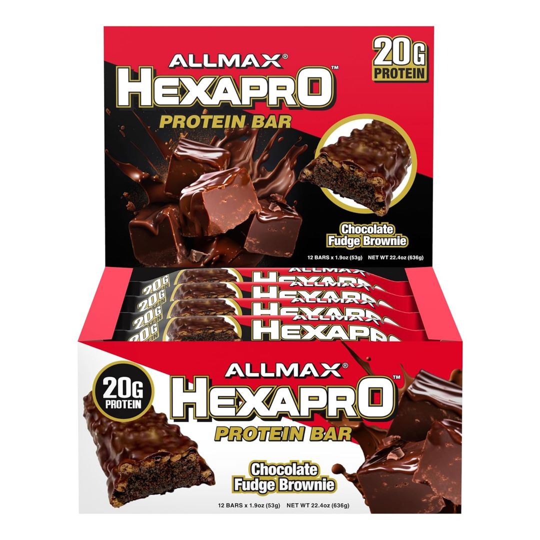 ALLMAX HEXAPRO PROTEIN BAR BOX OF 12 CHOCOLATE FUD