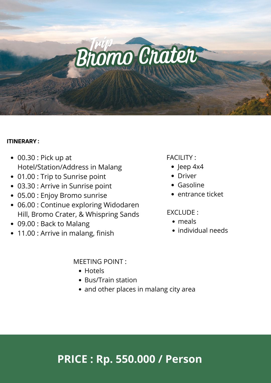 Bromo Sunrise Tour 