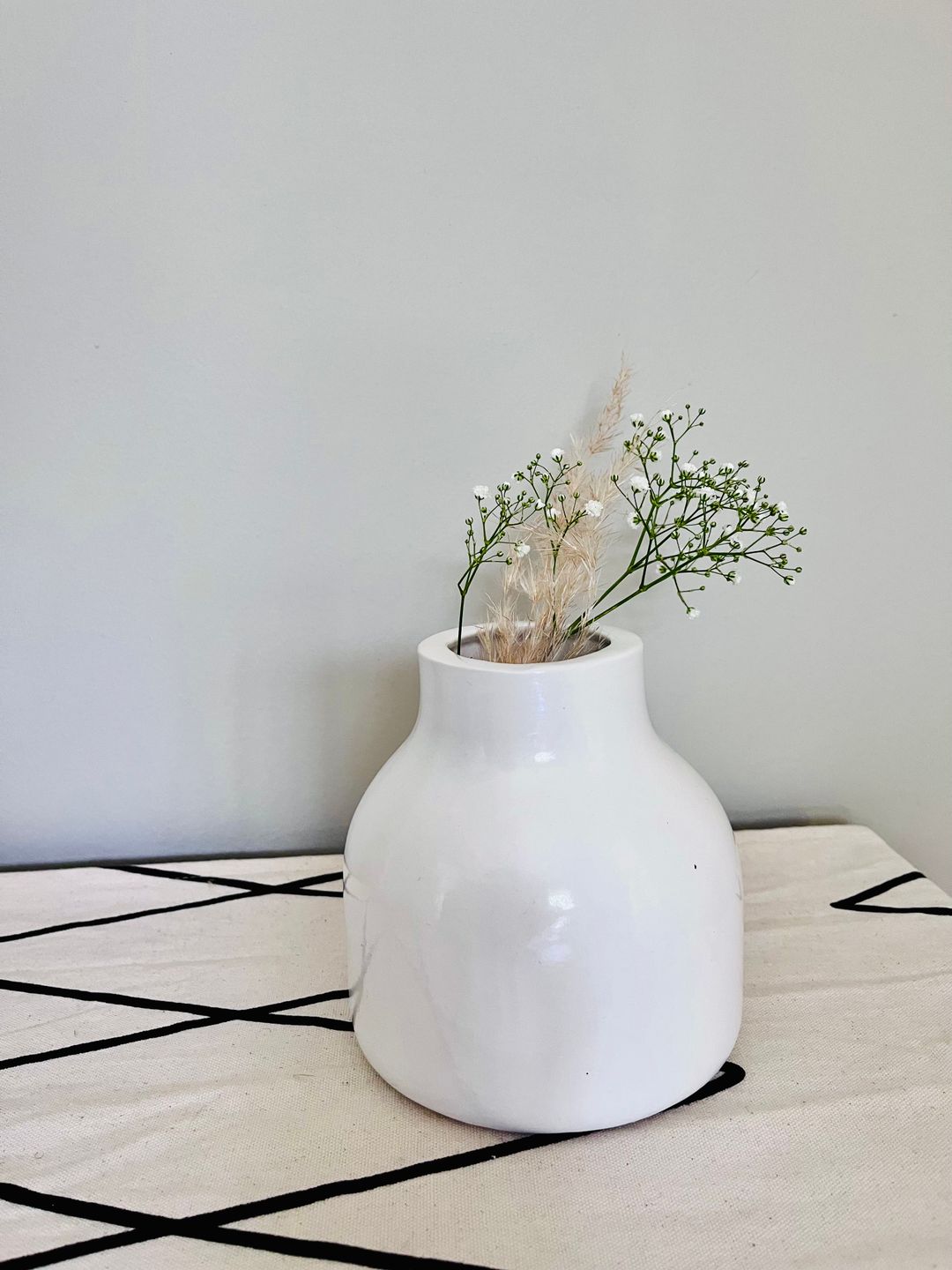 White ceramic vase