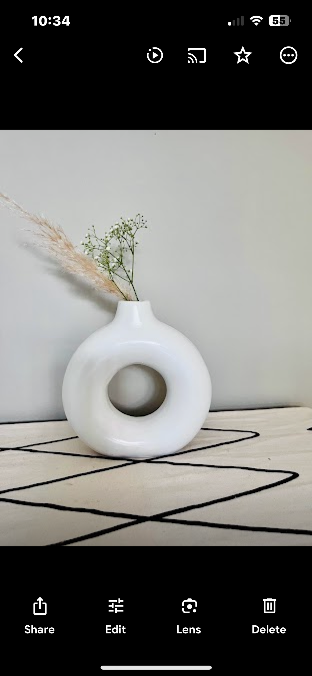 White ceramic vase