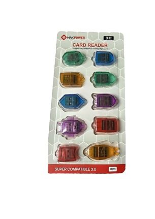 Mak Power Card Reader (Set Of 10) Assorted Colour & Design