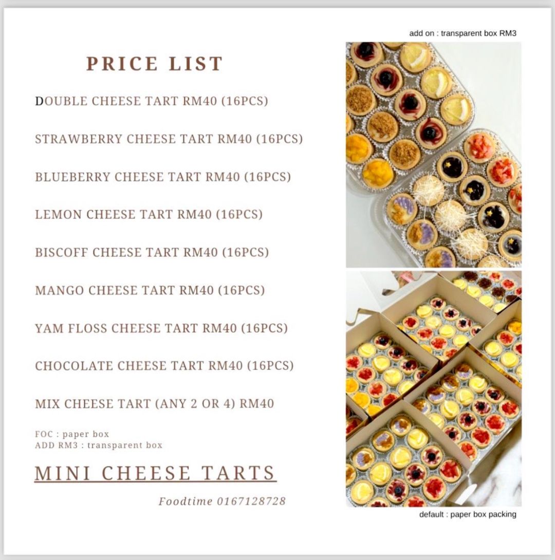 PREMIUM MINI CHEESE TARTS