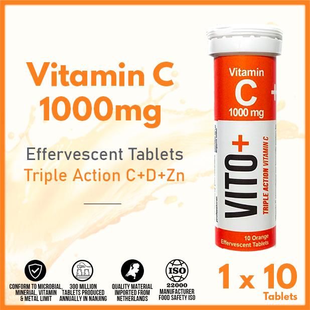 Triple Action Electrolyte Vitamin C Vitamin D and Zinc Effervescent