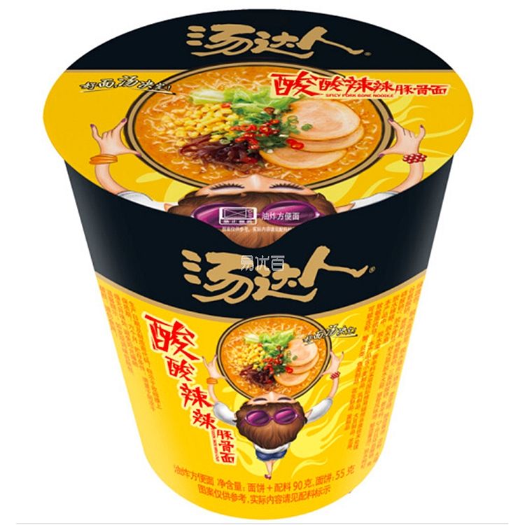 统一汤达人酸辣豚骨碗面（小） Unif Pork Soup Spicy Soup Noodle （S）