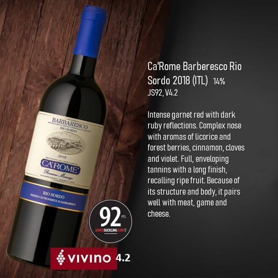 Ca'Rome BARBERESCO Rio Sordo 2018
