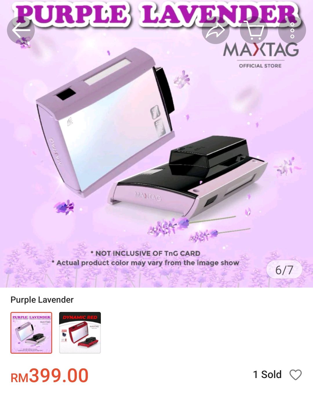 New Model Maxtag *Smart Tag  Purple Lavender Edition) with Rechargeable Ready