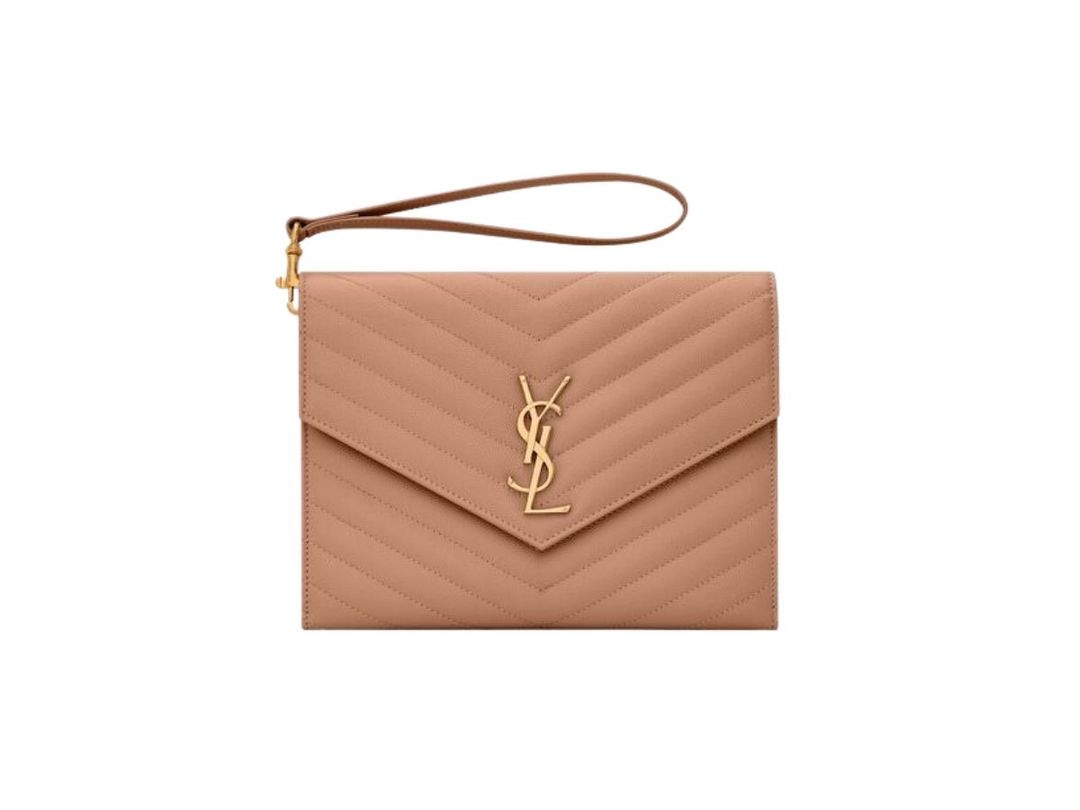 YSL Cassandre matelassé leather clutch