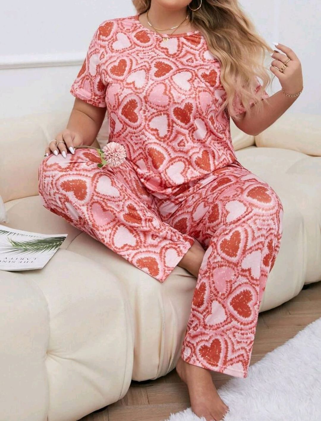 Plus size pjayma 2 piece set