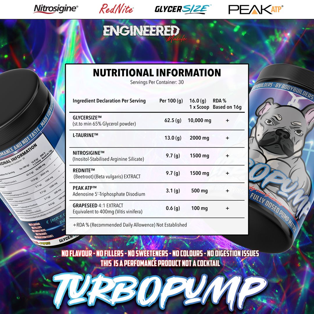 TURBOPUMP - NON STIM PRE WORKOUT POWDER