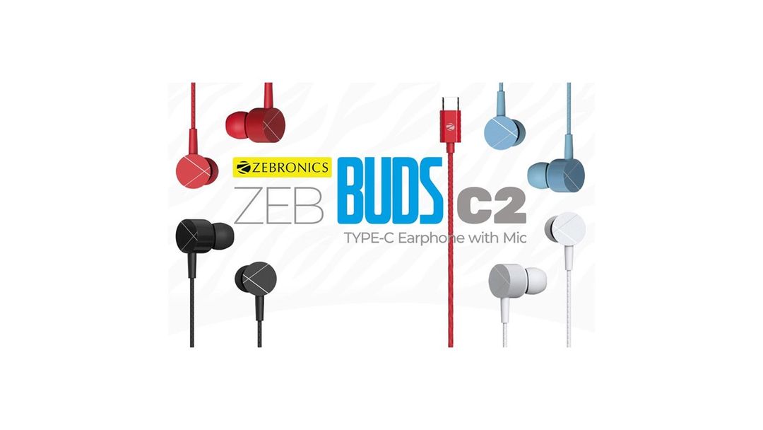 ZEBRONICS Zeb-Buds C2 Type C Wired Earphones - Assorted Color