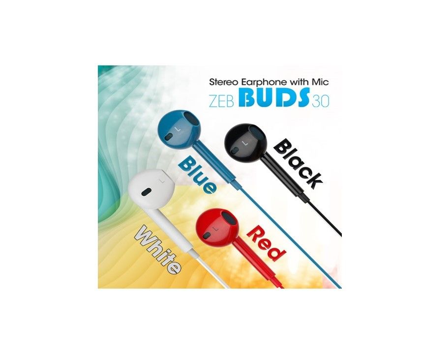 Zebronics Zeb-Buds 30 Stereo Wired Earphones - Assorted Color