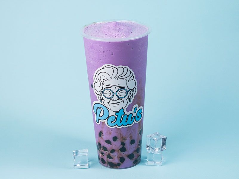 Iced Boba Taro Milk