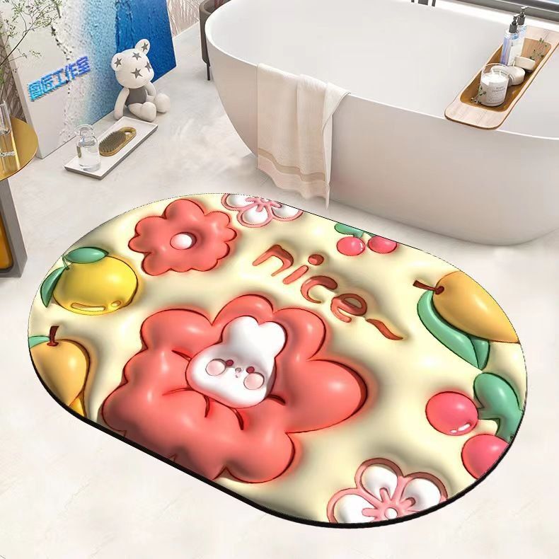 3d oval shaped footmat