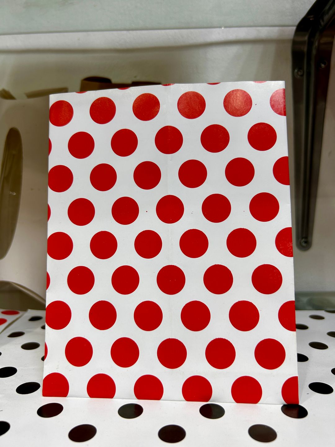 “POLKA DOT” DELI TAKEOUT BAGS - RED & WHITE 