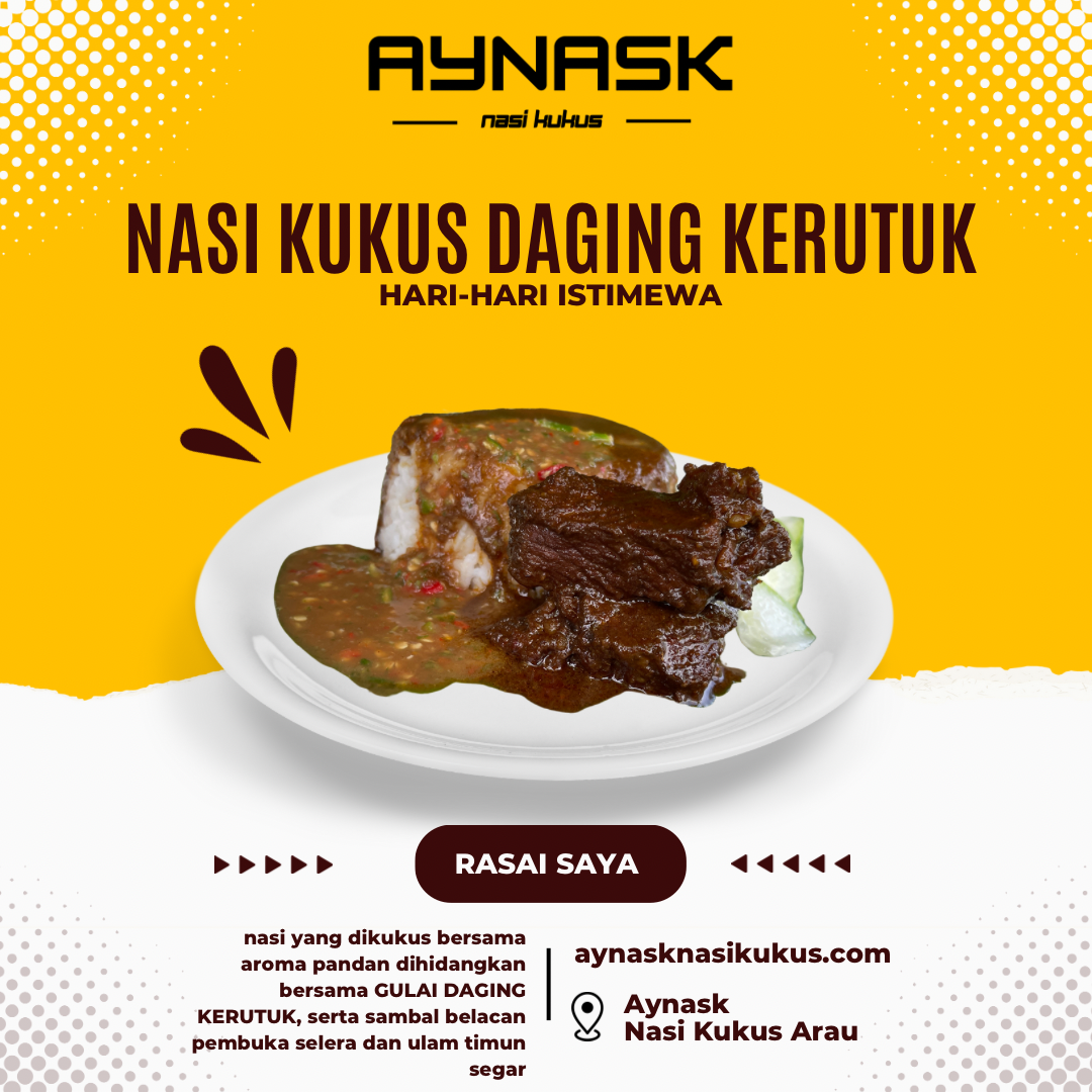 Nasi Kukus Daging Kerutuk