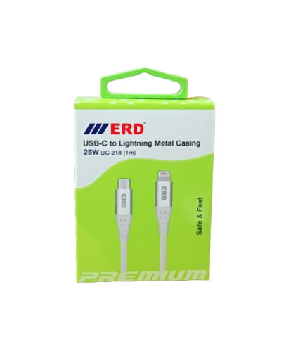 ERD UC-218 Type-C to Lightning Metal Casing Data Cable, 25Watt