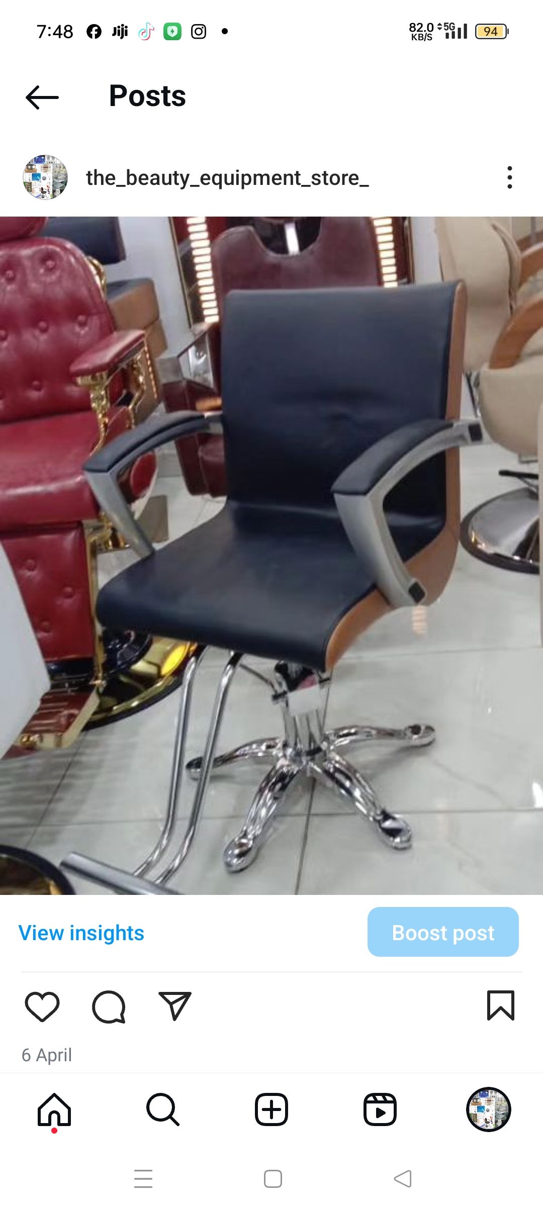 Salon chair 