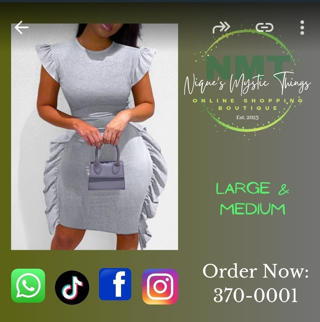 Grey Ruffled Cut Dress