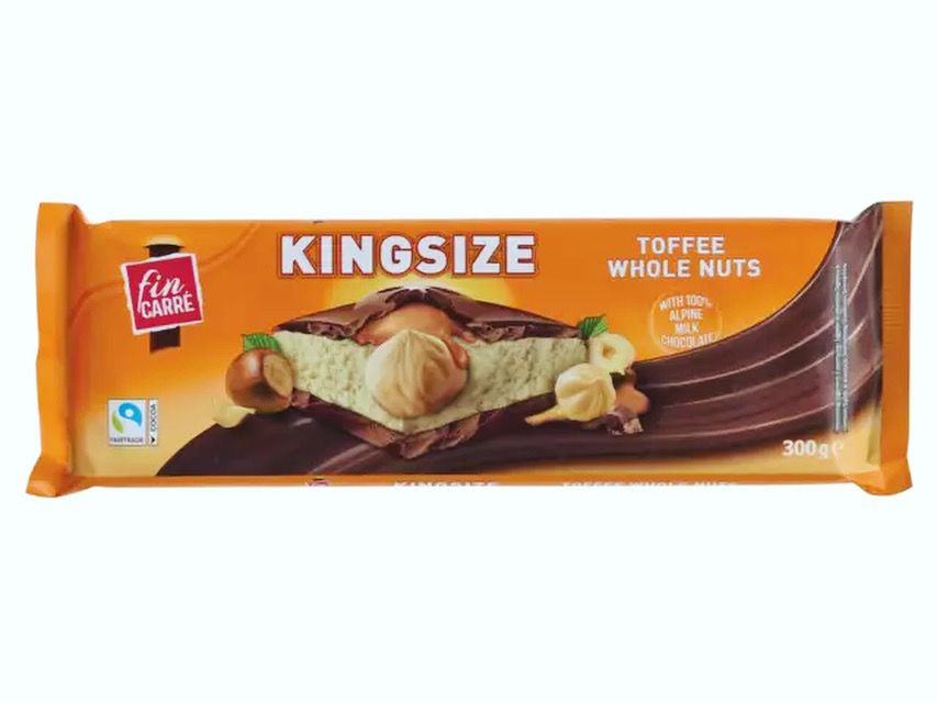 Fincarre Kingsize Toffee & Wholenut Milk Chocolate 