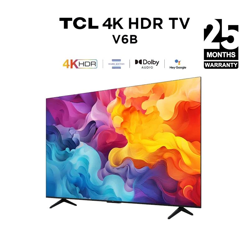 TCL 4K 43INCH HDR GOOGLE TV WITH HDR 10, DOLBY AUDIO, DYNAMIC COLOR ENHANCEMENT (4K-43V6B)