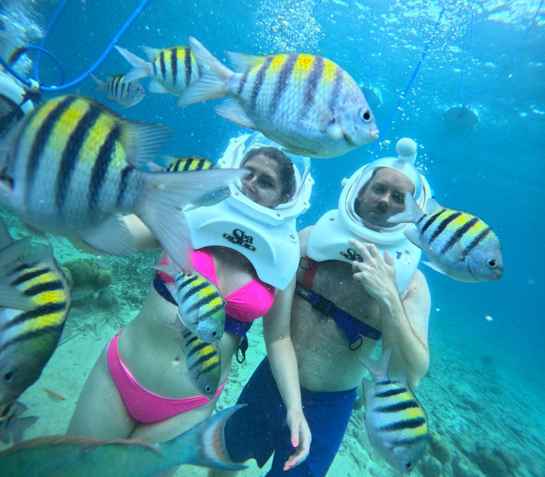 Underwater Walking Tour Sea TREK Curacao 