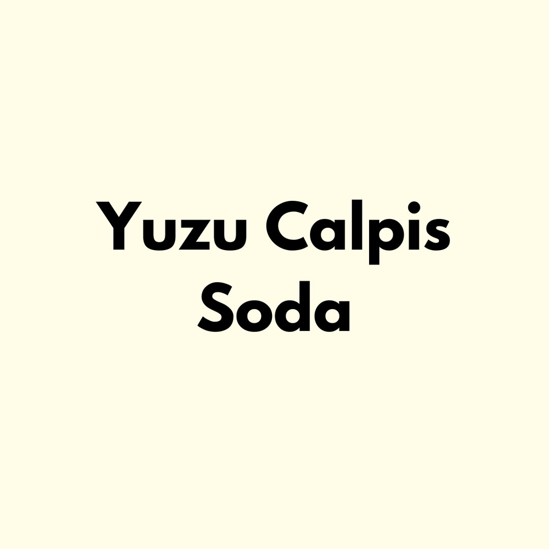 Iced Yuzu Calpis Soda