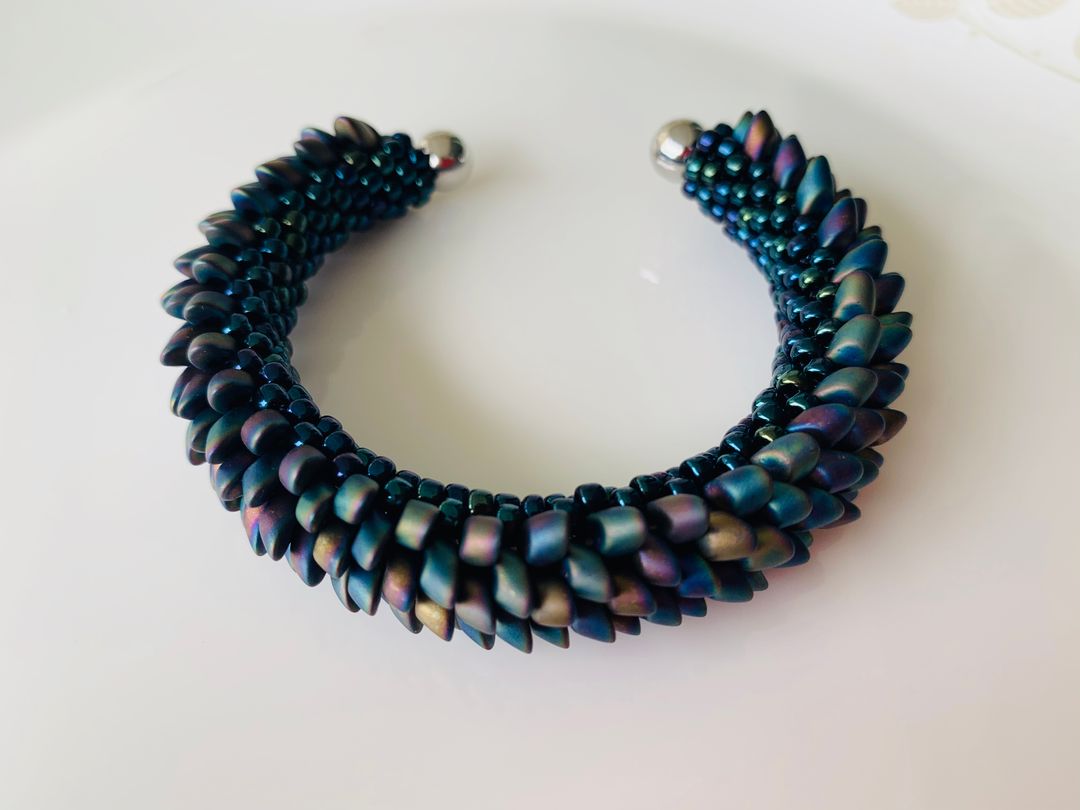 Dragon Scale Cuff Blue