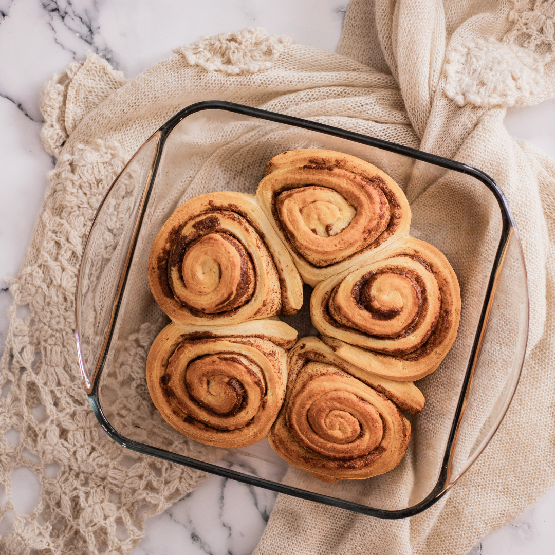 Mini Sourdough Cinnamon rolls tray of 2