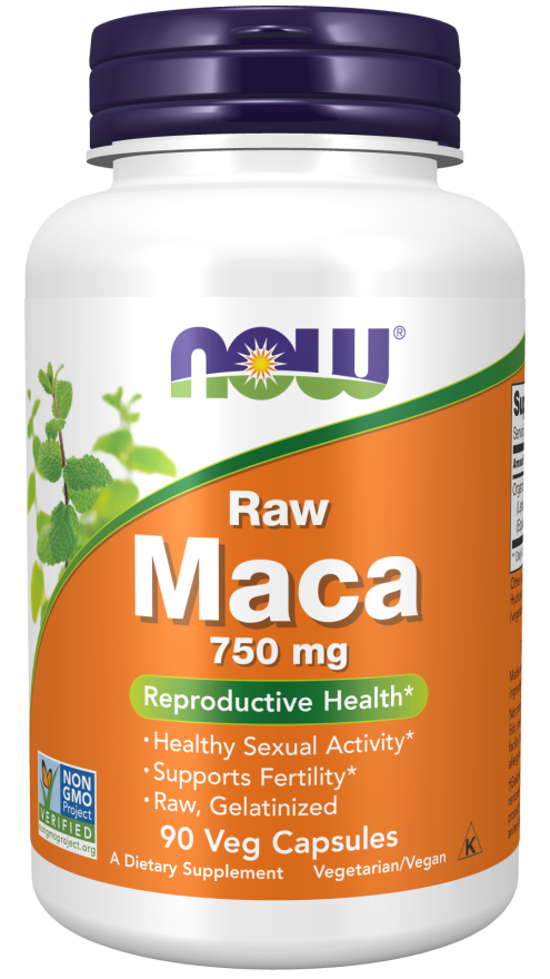 Maca 750 mg Raw Veg Capsules, 6:1 Concentrate