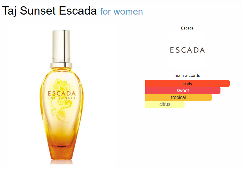 Inspired By - Taj Sunset - Escada 