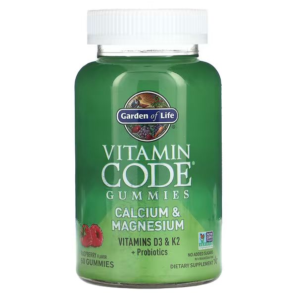 Vitamin Code Gummies, Calcium & Magnesium, Raspberry Flavour