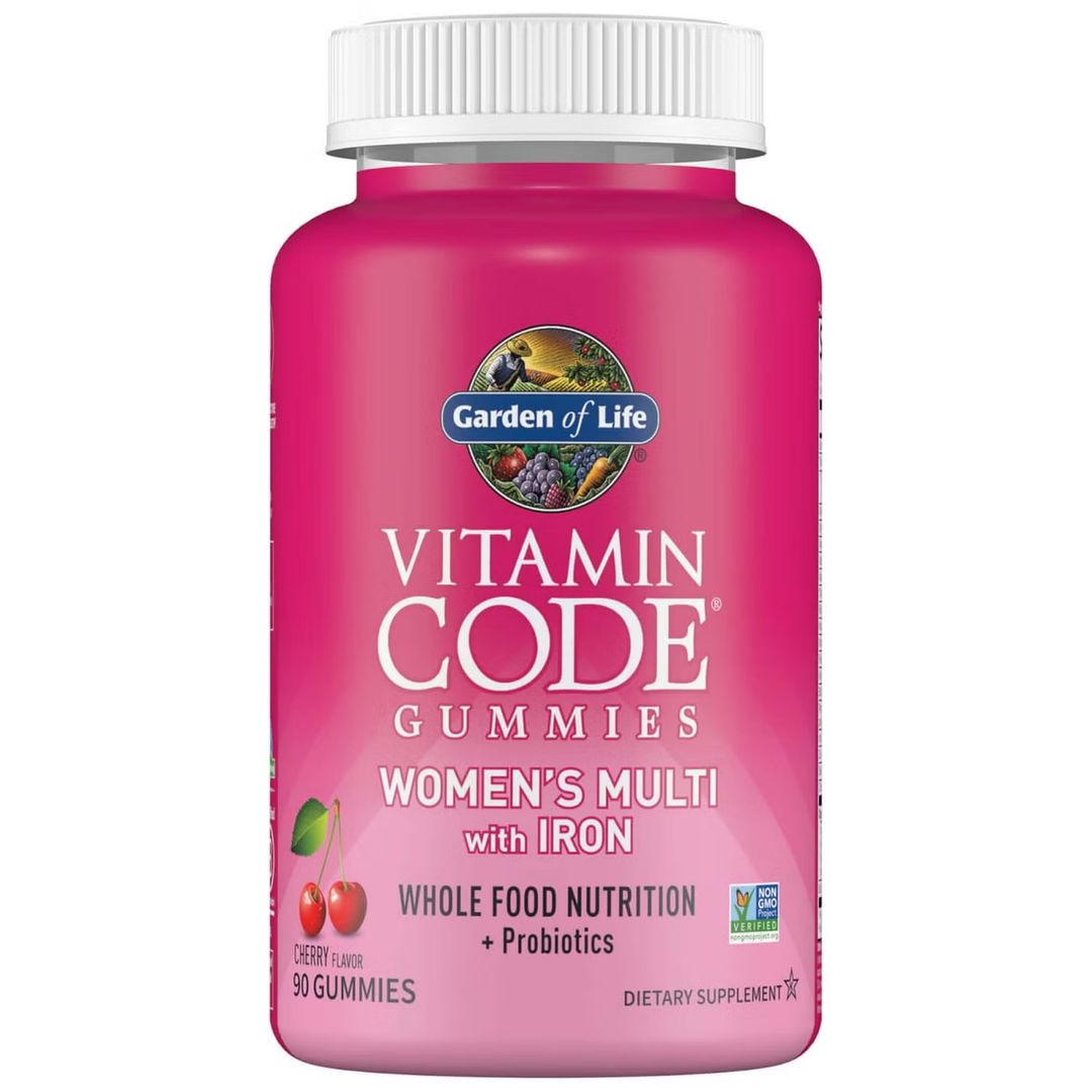 Vitamin Code Women's Multivitamin Plus Iron and Probiotics Gummies, Cherry Flavour