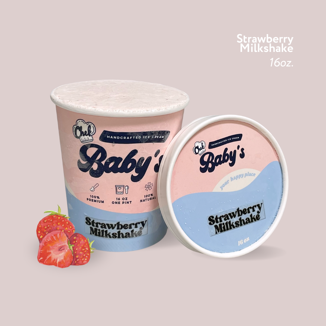 Strawberry Milkshake (16oz)