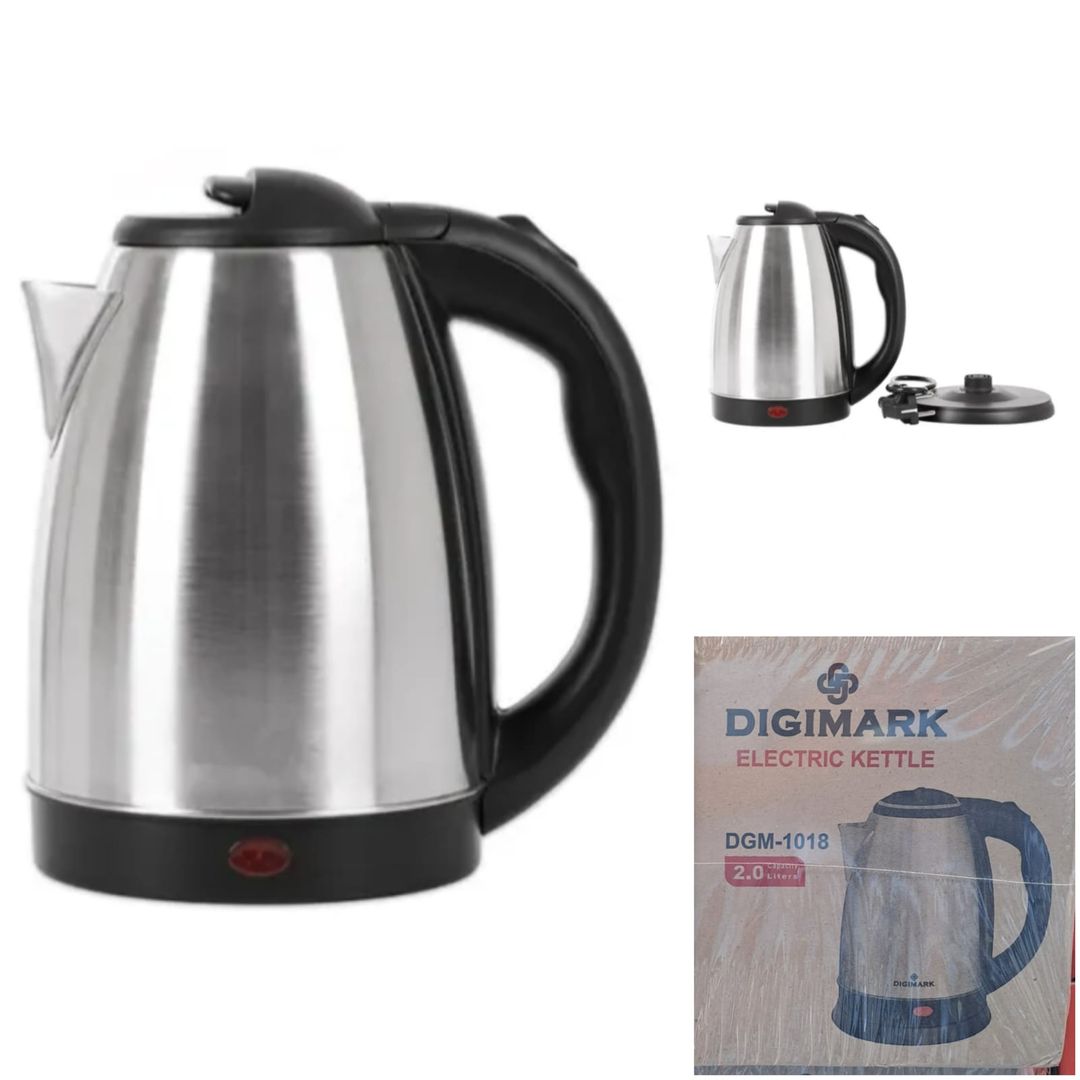 J 4215. Digimark Cordless Electric Kettle. Stainless steel, 2 Litre, 220V