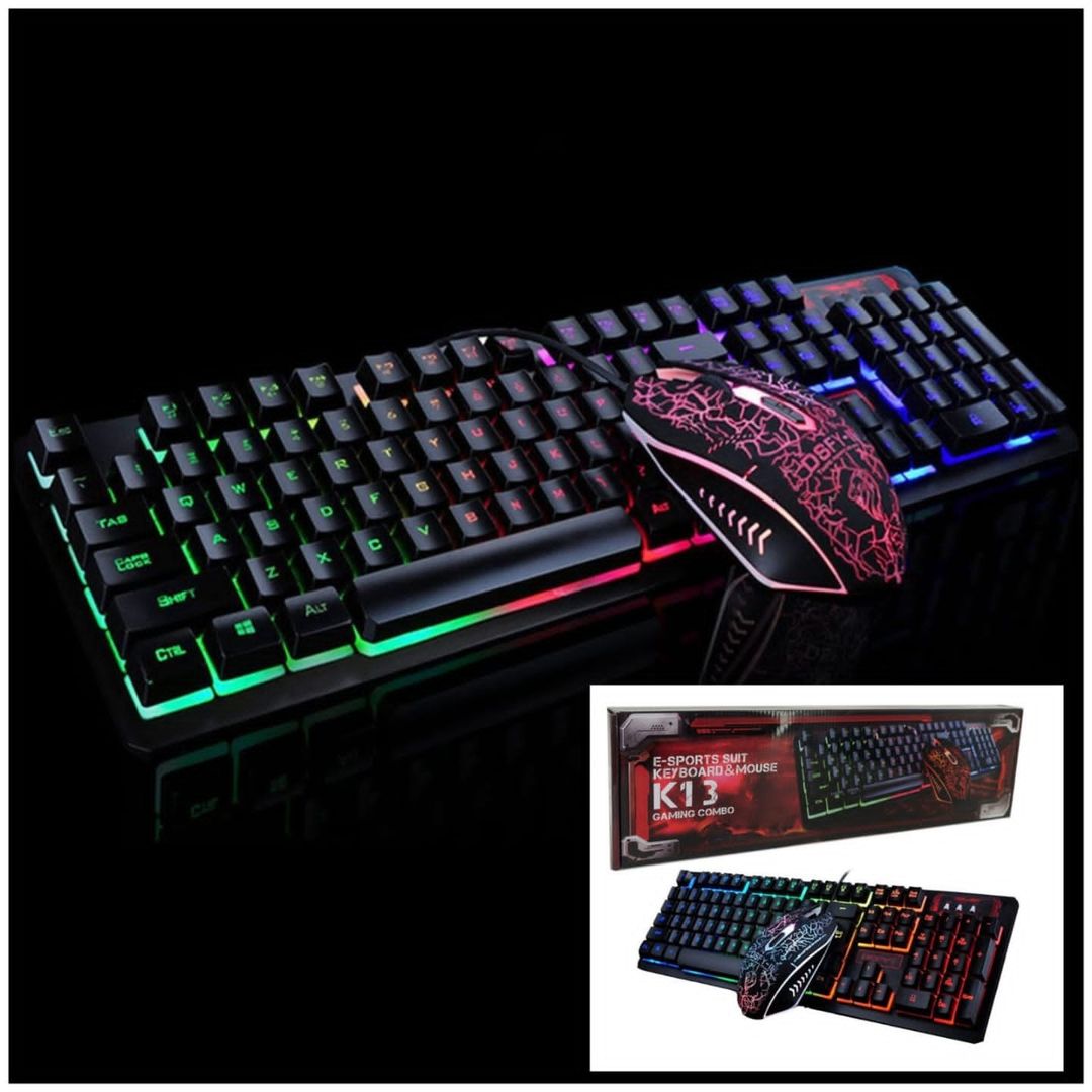 E 3783. K13 Wired Keyboard and Mouse Set.