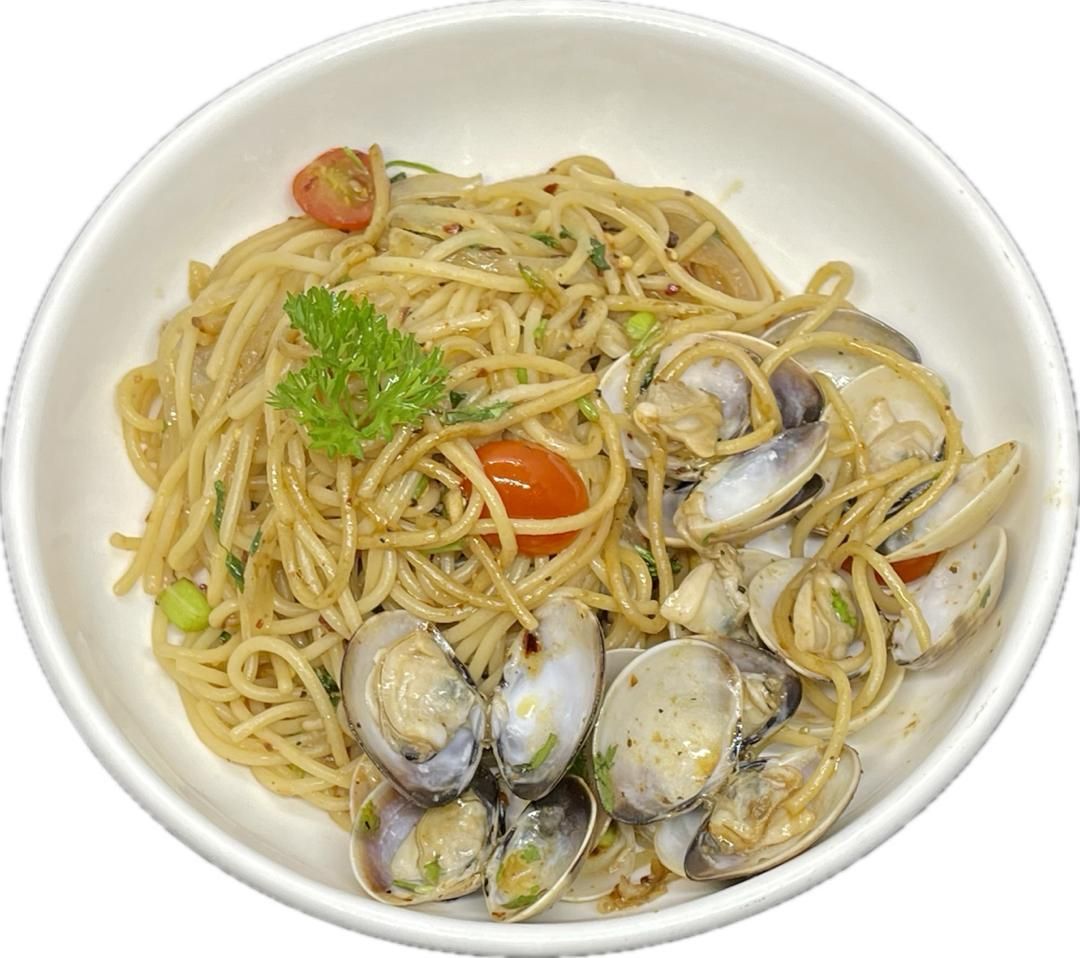 Aglio Olio Pasta - Stir Fry Clam